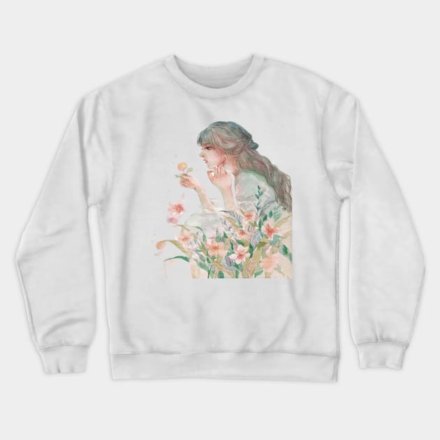 FlowerGirl Crewneck Sweatshirt by HellySween